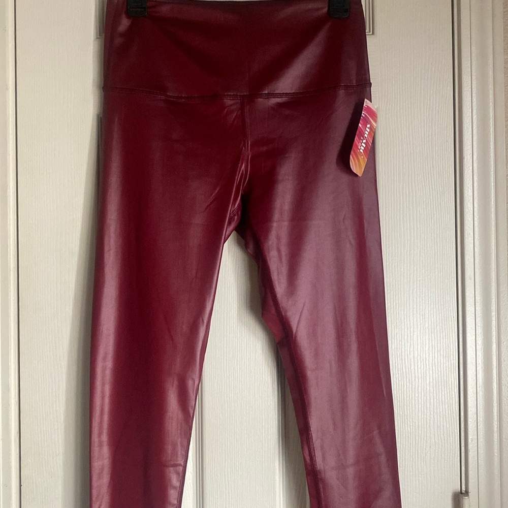 Shosho Sport Women's Red Burgundy Leggings size medium